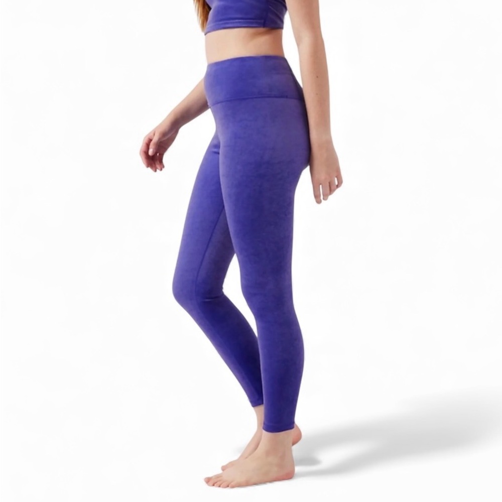 Athleta Elation Velvet Tight 29” Hero Blue High Rise Leggings Size L